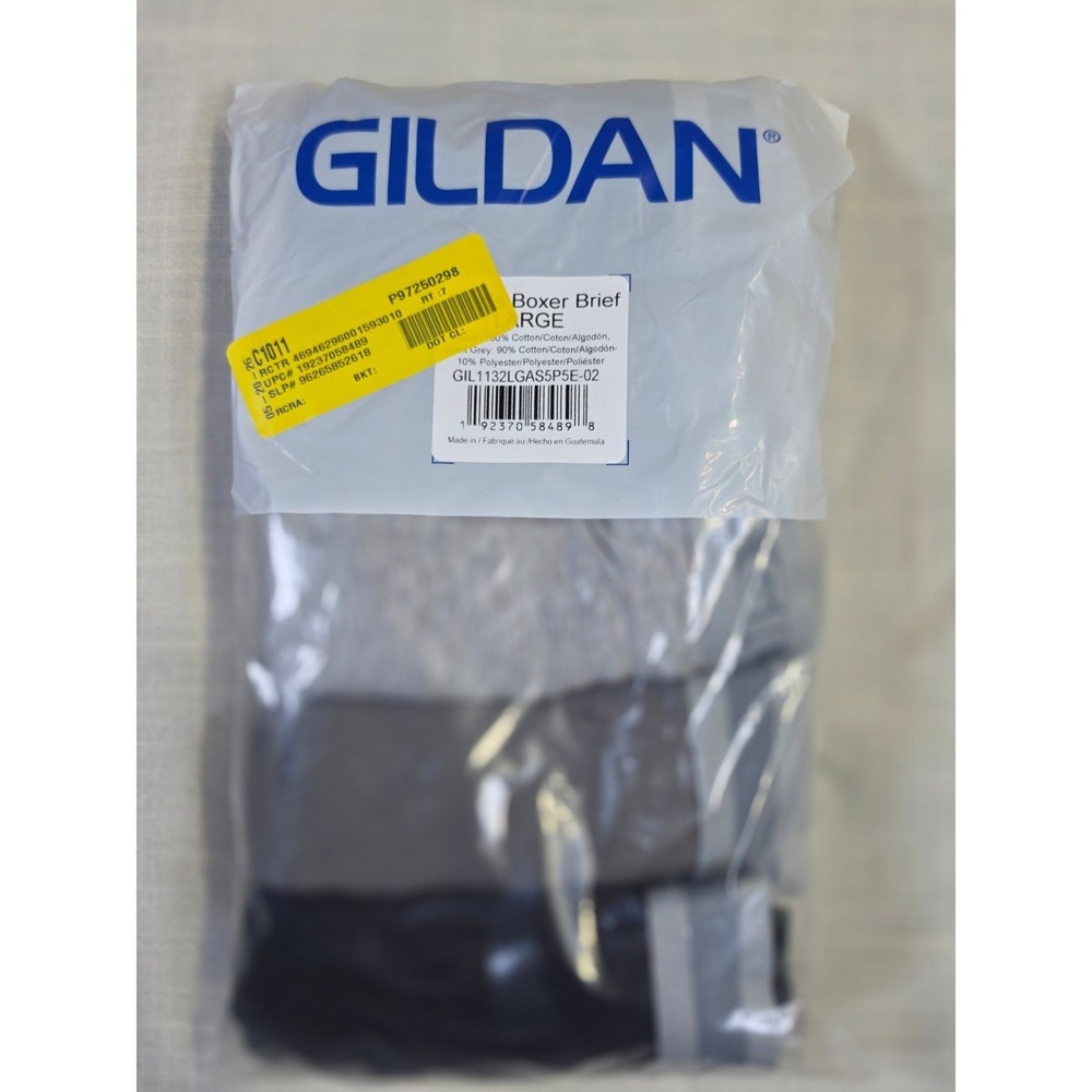 Gildan Mens Boxer Briefs Multi Pack Black Grey Large GIL1132LGAS5P5E-02